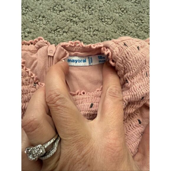 Mayoral Polka Dot Dress in Blush 18 month - Picture 6 of 7